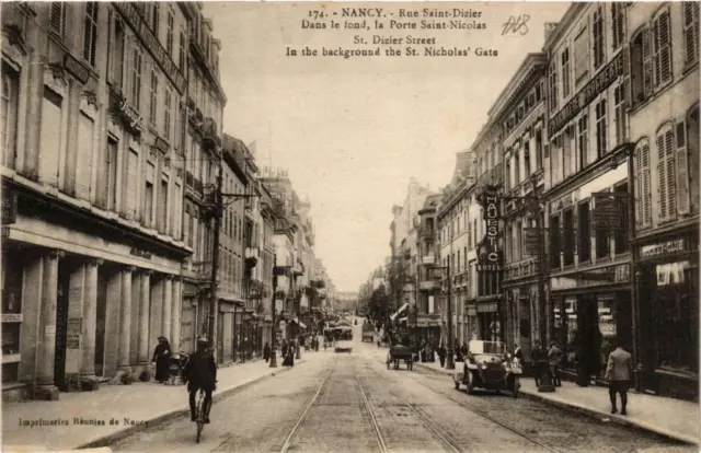 CPA NANCY Rue St-DIZIER In the Bottom Door St-NICOLAS (680554)