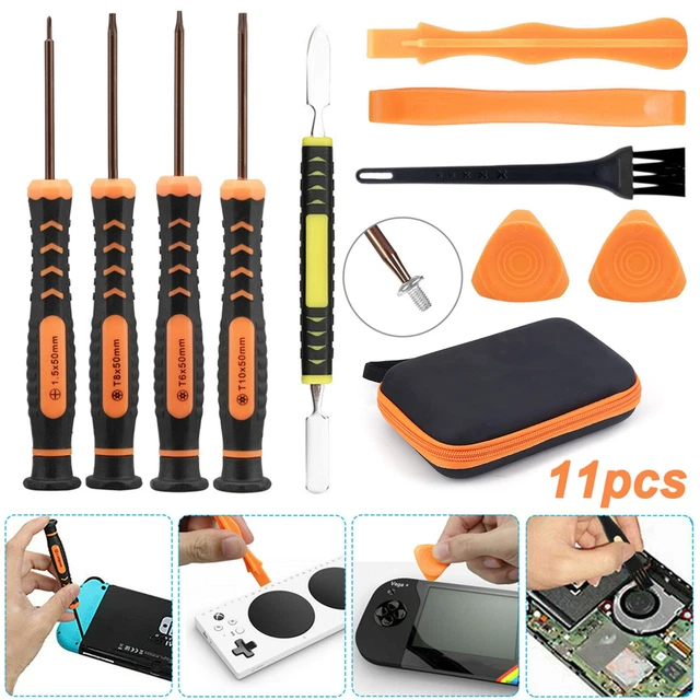 Kit Demontage Pour PS4 PS3 PS5 Xbox one/360, 11pcs Kit Nettoyage, Outil Reparation pour Manette et Console, Kit d'outils 11 en 1 - Bricolage