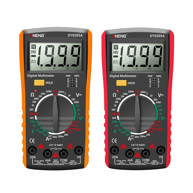 DT9205A LCD DIGITAL AC DC Volt Meter Multimeter Voltmeter Ammeter