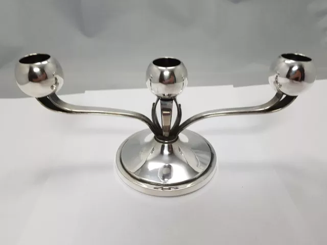 wunderschöner 3fl.  Art Deco Leuchter BWKS Silber 835 punziert Handarbeit 2