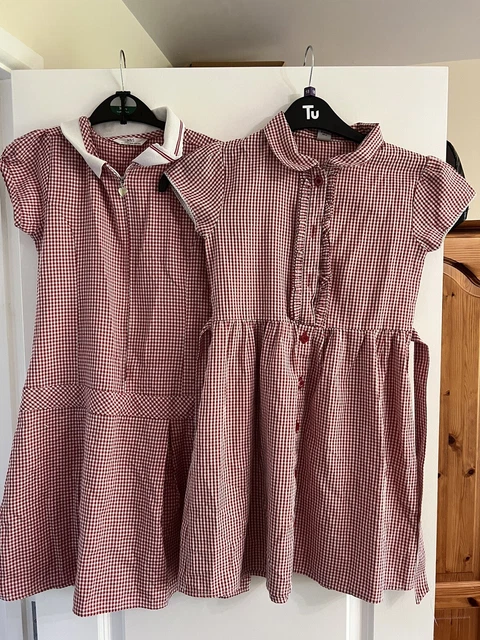 Girls Summer School Dress Bundle x2 M&S / TU Age 8 Years