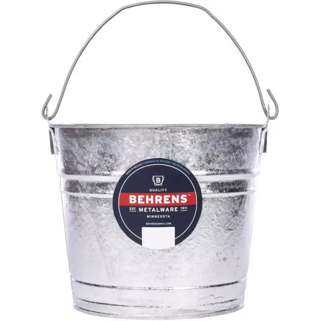 Behrens 10 qt Galvanized Pail Gray