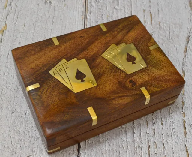 Wooden Card Storage Box / Playing Card Storage/ Twin Card Storage/ Unique gift