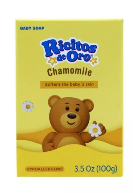 Ricitos de Oro Chamomile Baby Soap. Gentle Cleanser. Hypoallergenic. 3.5 Oz