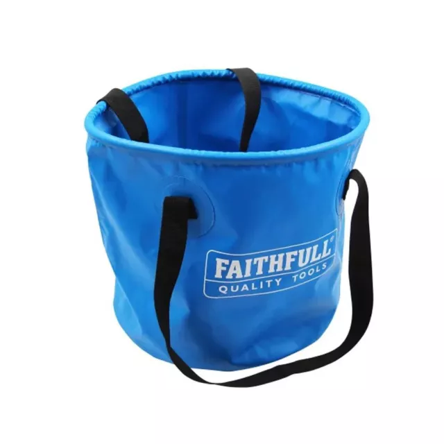 Faithfull Collapsible Flexy Folding 12 litre Plumbers Waterproof Water Bucket