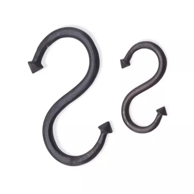 Hand Forged Heavy Duty S Hook Kitchen garden Pot Pan Utensil Tools Hanger 2 Size