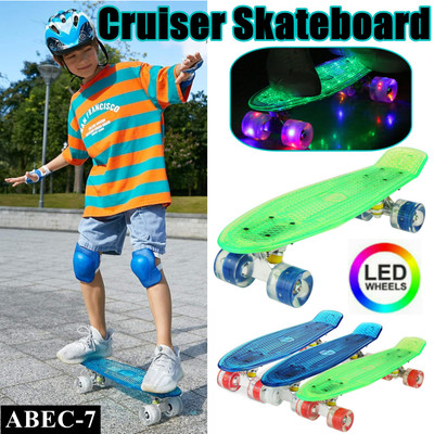 MINI LED BOARD 22" Skateboard Cruiser Deck Board LED completamente leuchträder de 