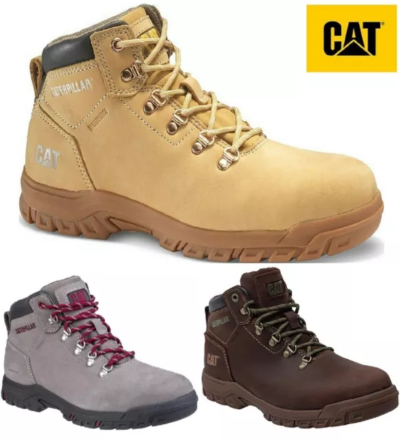 Caterpillar CAT MAE Womens S3 SRA Ladies Leather Steel Toe Cap Safety Boots Size