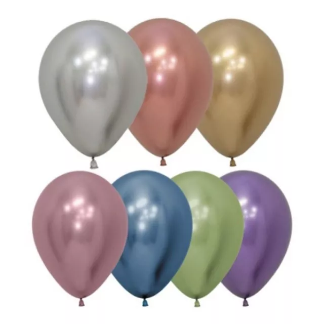 Sempertex Reflex Metallic 5" or 11" Latex Balloons Pack of 5,10, 25 or 50