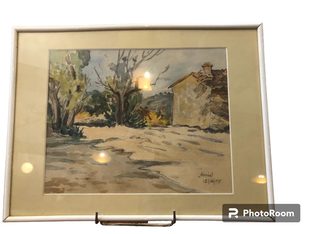 TABLEAU ESTAMPE PARIS PLACE DU TERTRE SACRÉ CŒUR Signée Bernadette VOZ Encadrée EUR 50,00