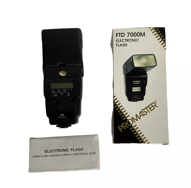 Promaster FTD 7000M Electronic Flash Motorized Zoom for Nikon #4251 NEW OPEN BOX