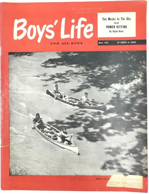 Boys Life Magazine May 1951 Vintage Ads Canoe Baseball Scouts Camp Coca Cola Ad