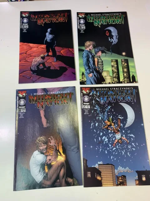Lot Of 4 Midnight Nation Image Top Cow Comic Books # 7 8 9 10