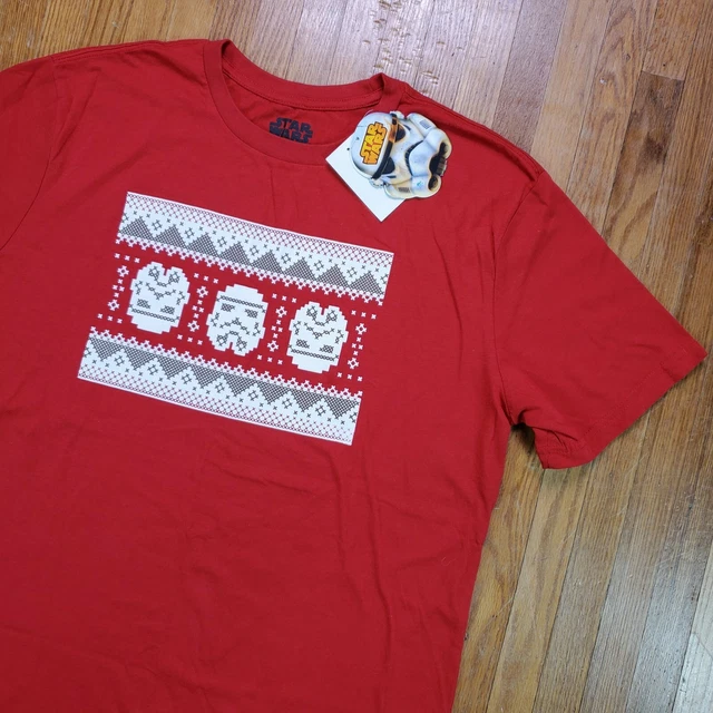 Disney Star Wars Stormtrooper T Shirt Sz L Christmas Holiday Stormtrooper NEW