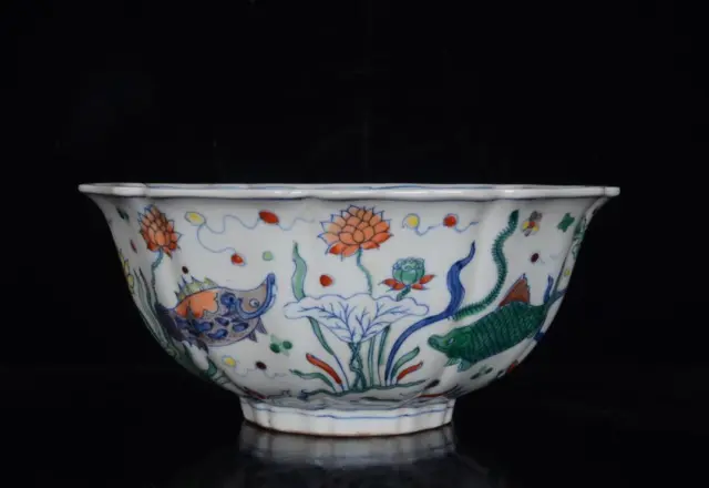 Old Wu Cai Chinese Porcelain Bowl Xuande Marked St510