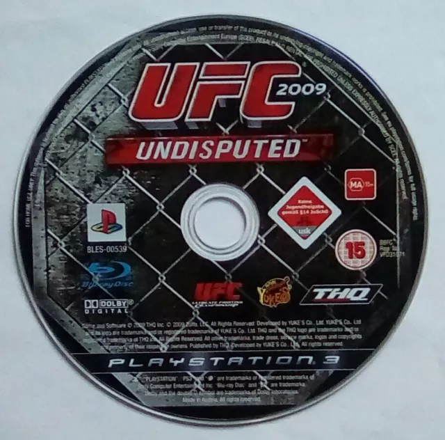 *DISK ONLY* UFC 2009 Undisputed MMA 09 Playstation 3 Three PS3 PSThree PS