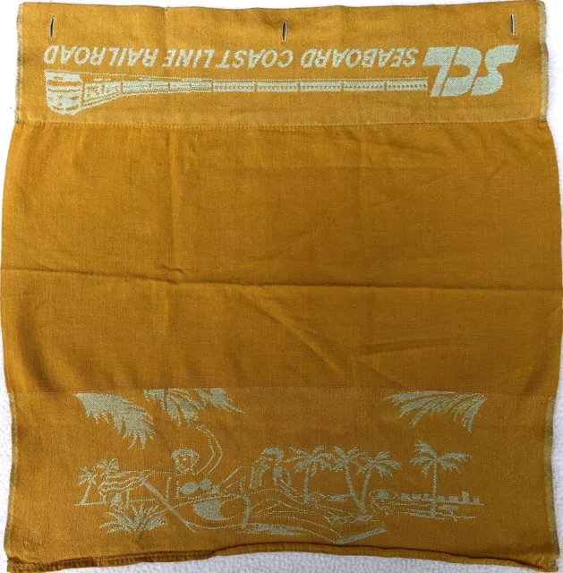 Vintage Original Seaboard Coast Line Railroad Arm Rest Cover Advertising