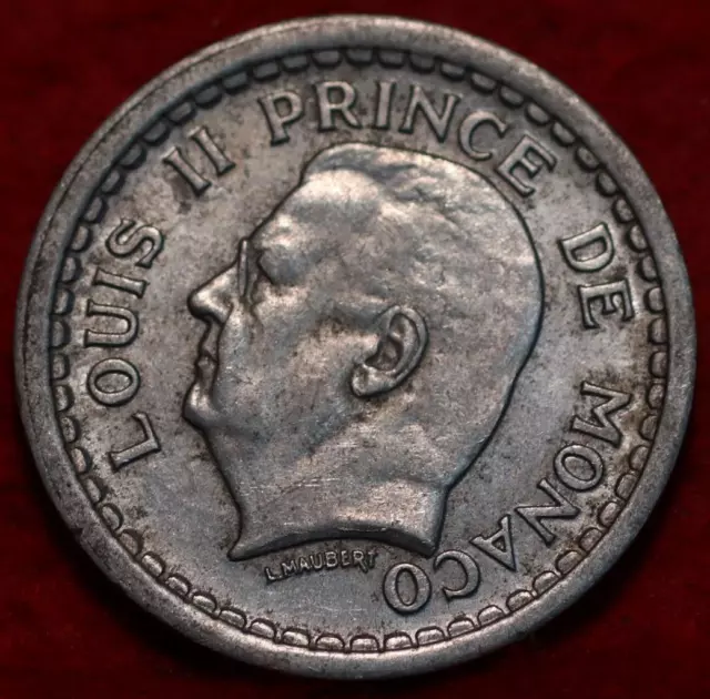 1943 Monaco 1 Franc Aluminum Foreign Coin