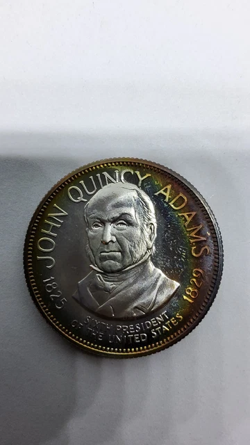 Franklin Mint Sterling John Quincy Adams President Coin 32.3 Grams
