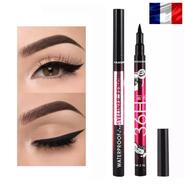 Eyeliner Feutre Noir Waterproof Longue Tenue Durée 36H Precision Sans Bavure