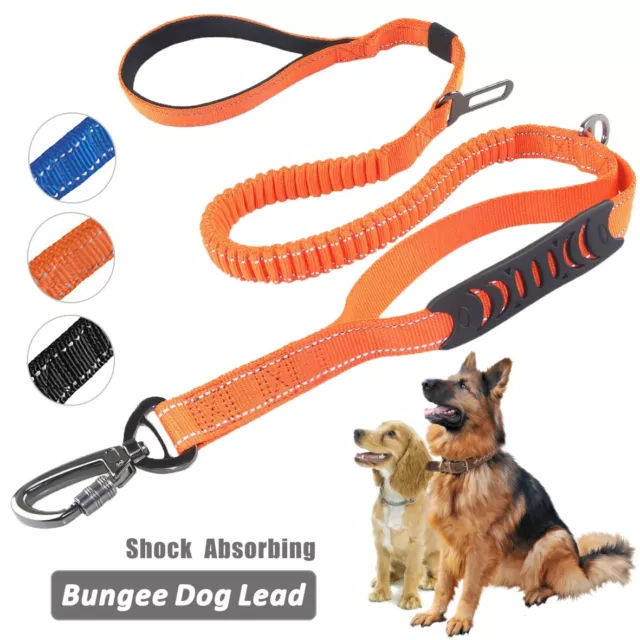 6FT Anti-Shock Dog Lead Walk Training Bungee Pull Absorbing Extending Leash