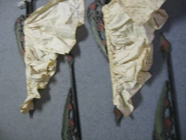 4 Metal Door/Window/Curtain Swing Extending Rod Antique Vintage Victorian Paint 7