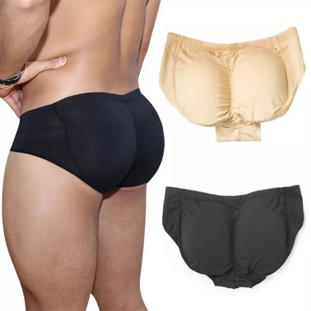 Mens Padded Butt Lifter Underwear Fake Ass Enhancer Shaper Shorts
