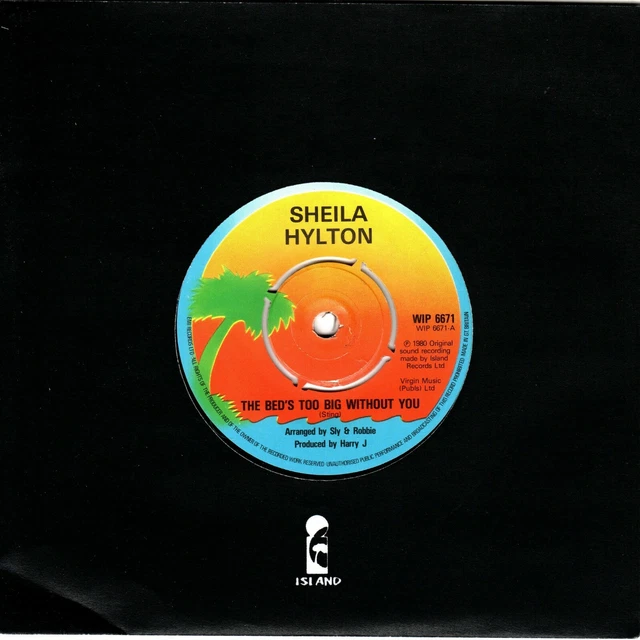SHEILA HYLTON The Bed's Too Big Without You (7" Single 1980) EX EUR 8