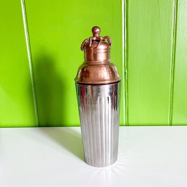 Agitador Martini Cóctel Anthropologie Pulpo Cobre Inoxidable Hecho en la India