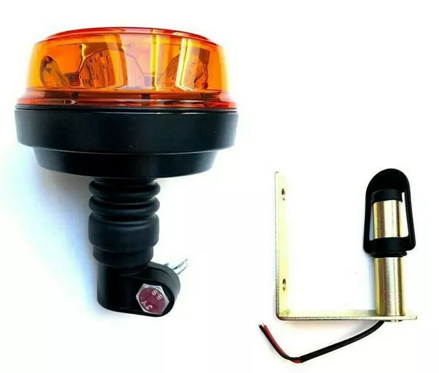 LED Rundumleuchte mit 4 Blitzmuster 12V 24V und Aufsteckrohr für LKW PKW Traktor