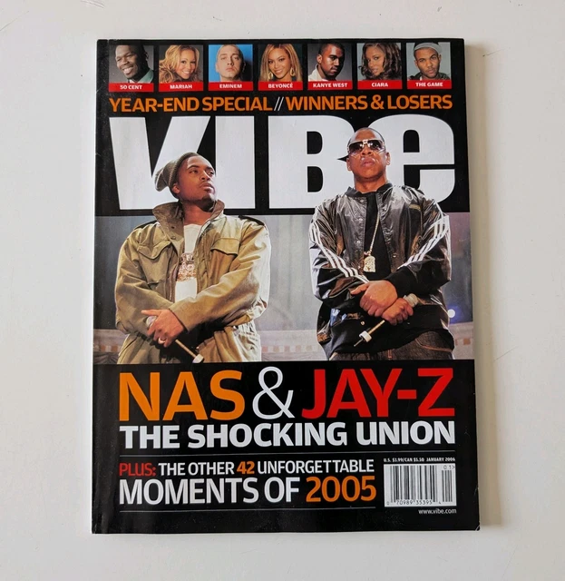 VIBE MAGAZINE JANUARY 2006 Jay-Z Nas Cover “Year End Special” Issue EUC ...