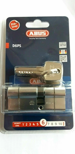 ABUS D6PS /BREAK Secure High Security Cylinder Lock/ 5 Keys and Keycode ...