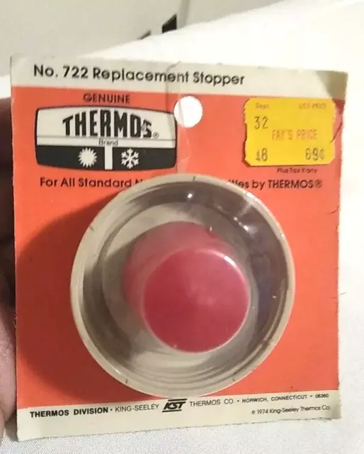 Vintage NOS Thermos Replacement Filler No. 34F Quart Spoon Mouth