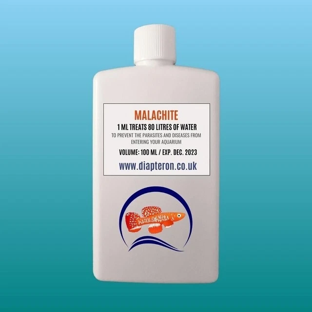 Malaquita 100 ml | Trata 8000 litros de agua | Medicina de peces