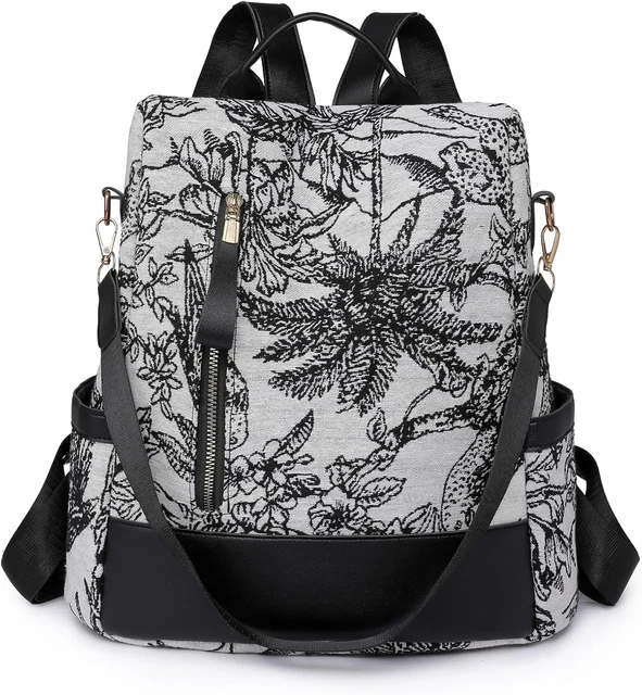 Zaino Donna Convertibile A Tracolla - Antifurto, Nylon Leggero, Ideale Per Scuola E Viaggi