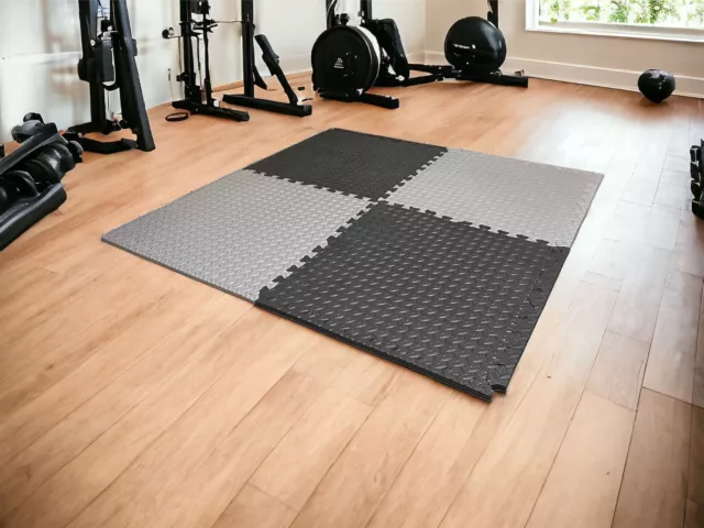 EVA Interlocking Soft Foam Mat Gym Yoga Exercise Fitness Floor Tiles Kid 60x60cm 3