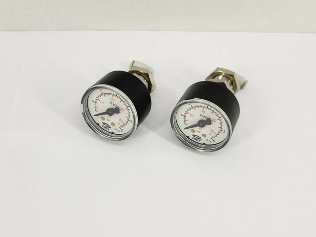 (2) Finet Watts M3A-ABS 40 (PB120617LF) Pressure Gauge (Ø1.5", 0~6 bar, R1/8)