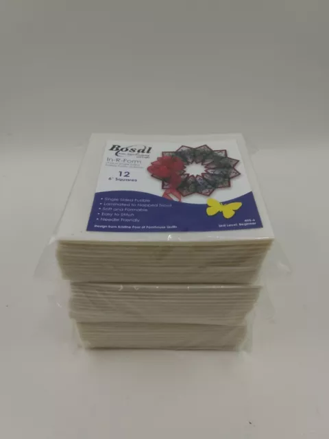 Juego de 3 estabilizadores de espuma fusible de una sola cara Bosal In-R espuma 6""X6"" 12/Paquete 495-6