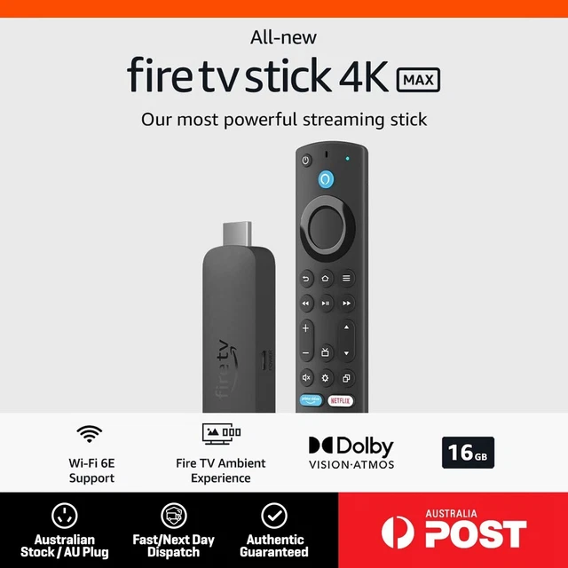 Fire TV Stick 4K Max 2nd Gen 16GB, Wi-Fi 6E Newest Model 2023