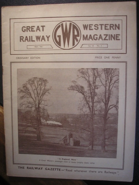 GWR Railway Magazine British Transport Military History Army RAF Civil Defence