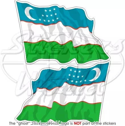 OUZBEKISTAN Drapeau Flottant UZBEKISTANI Autocollant