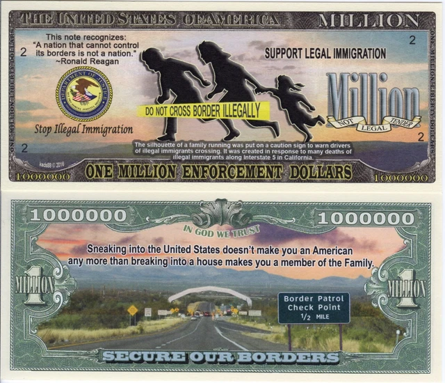 Sécurisé Notre Bordures Million Dollar Nouveauté Monnaie