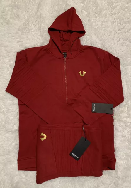 Nwt-True Religion Fleece Jogger/Hoodie Boys Size 18-20 X-Large Red 2