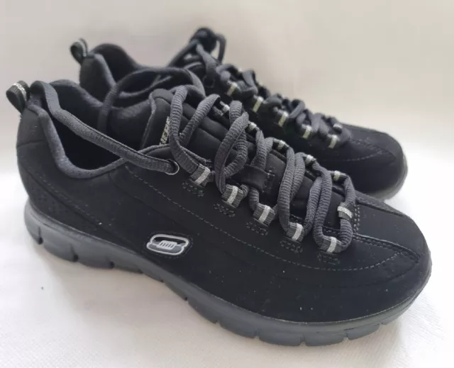 Skechers Donna Black Synergy - Scarpe da ginnastica Elite Status taglia uk 4 pezzi £80