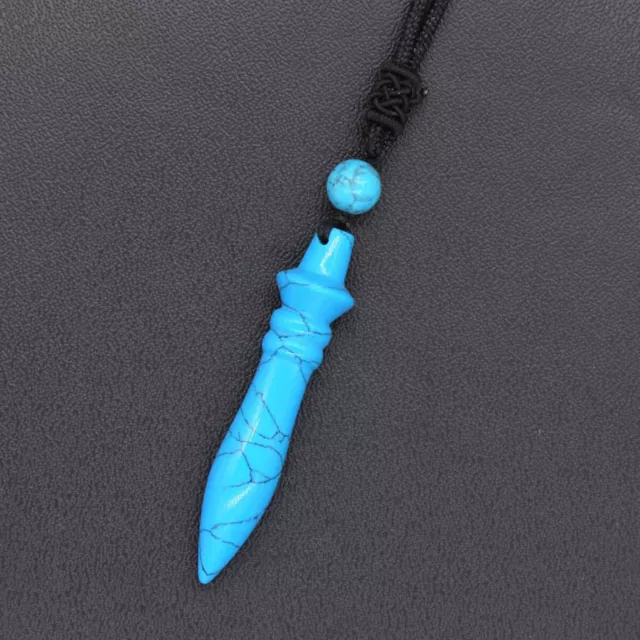 Natural Crystal Quartz Stone Pharaoh Scepter Pendulum Pendant Necklace Healing