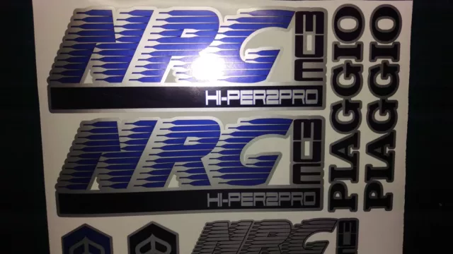 Piaggio NRG MC3 Decals / Sticker kit graphics Blue/Silver/Black