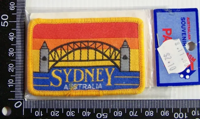 Vintage Sydney Nsw Australia Embroidered Souvenir Patch Woven Cloth Sew-On Badge