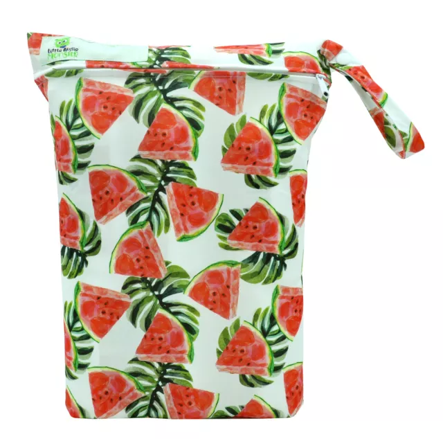 Reusable Baby Cloth Diaper Nappy Wet & Dry Bag  Watermelons