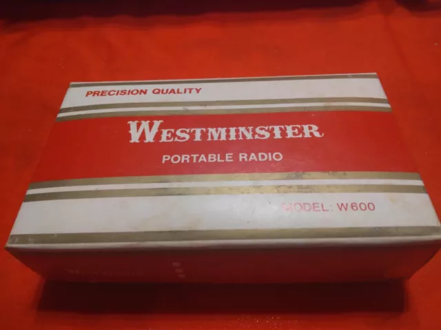 Westminster W600 Solid State AM Transistor Radio Vintage 60's w/Box  NO earphone