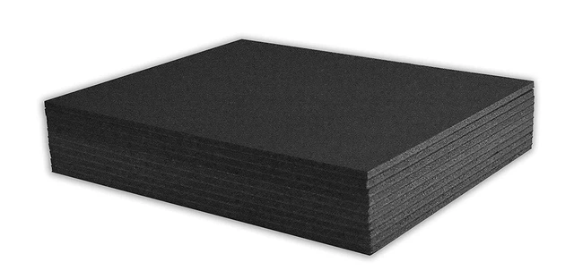 Mat Board Center Pack of 10 8x10 3/16 Black Foam Core Backing Boards